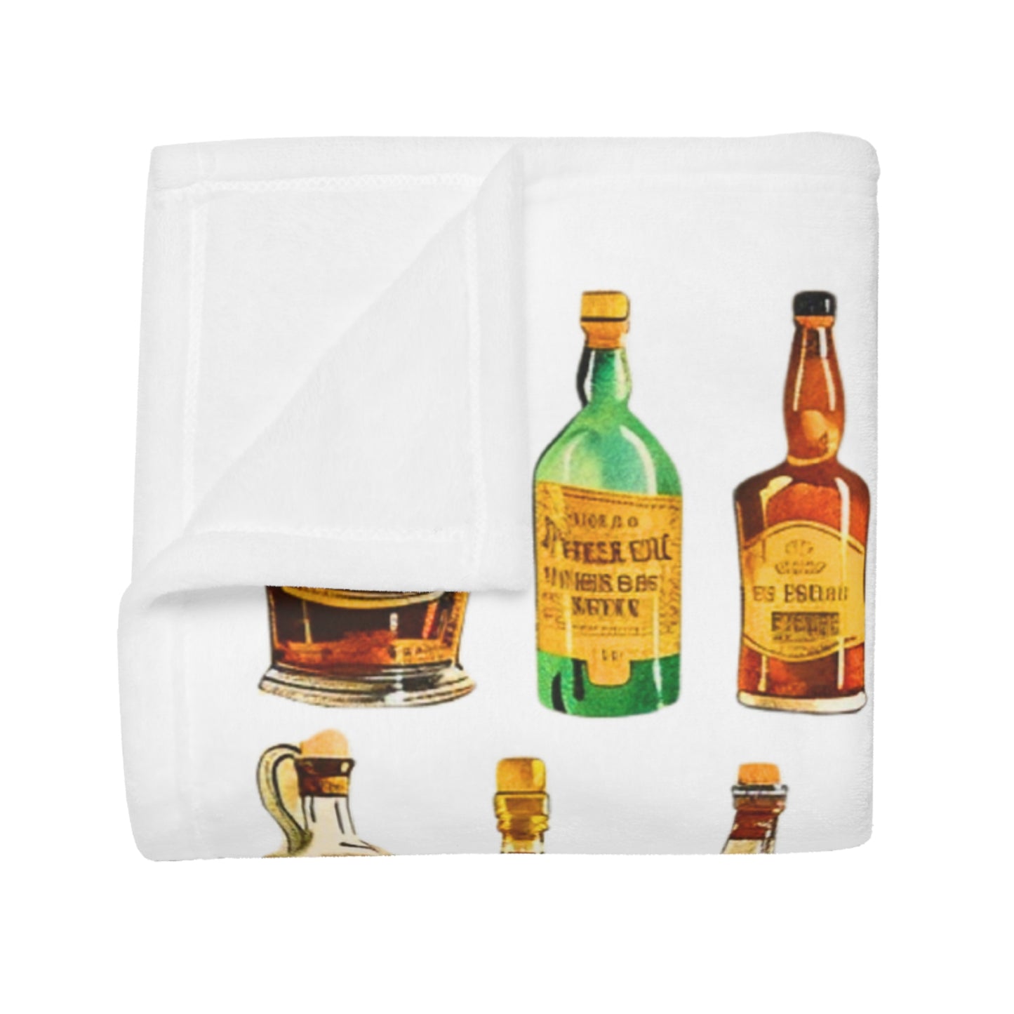 Personalized Blanket for Lovers Lovers Bottle Pattern Plush Fleece Blanket
