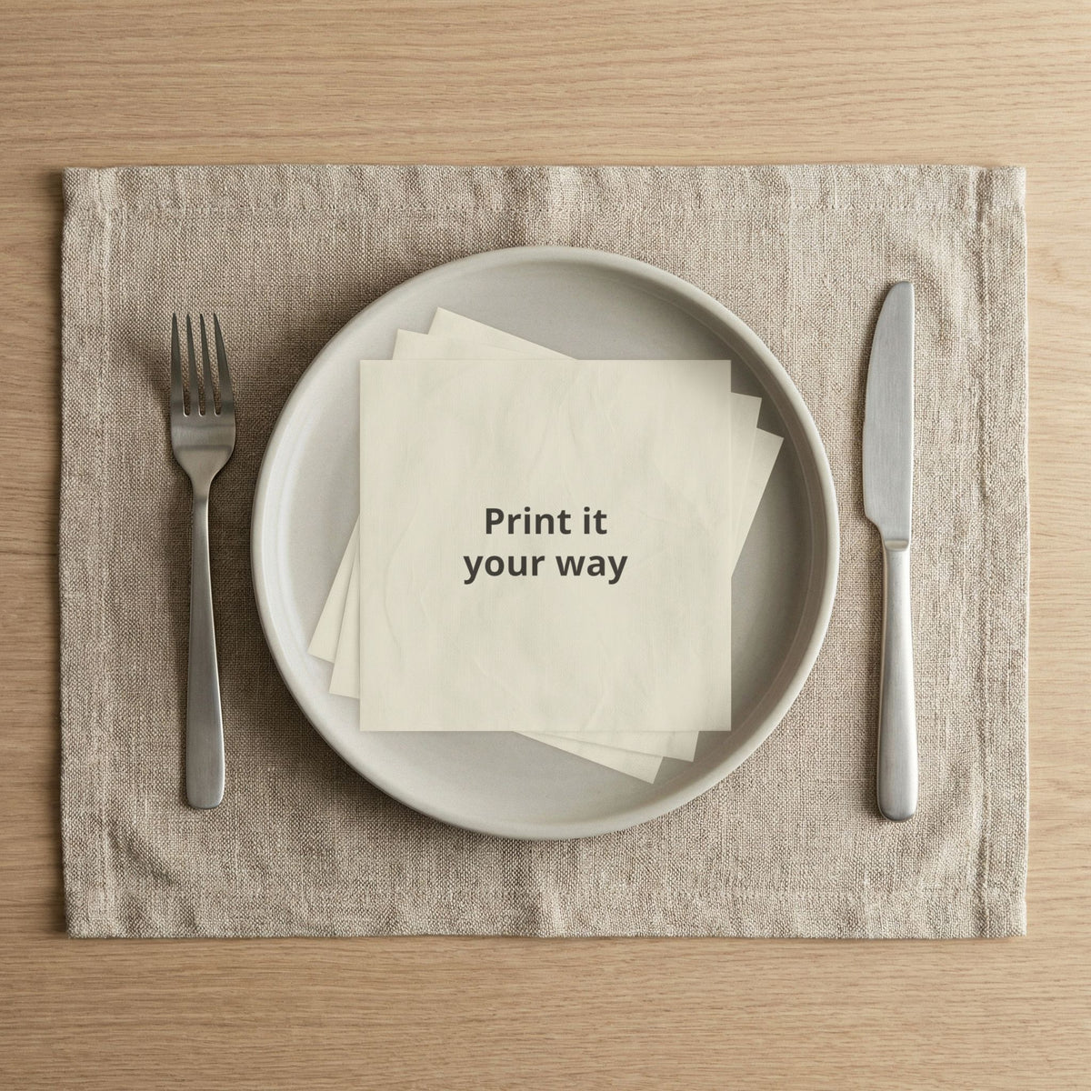 Custom Print Paper Napkins — Personalized Cocktail Napkins