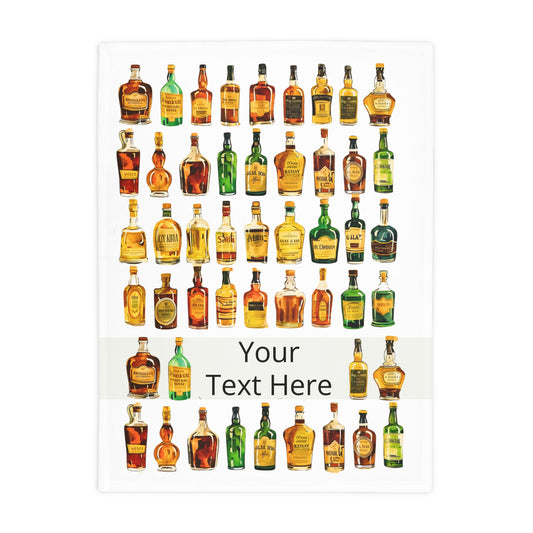 Personalized Blanket for Lovers Lovers Bottle Pattern Plush Fleece Blanket