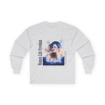 Zan Zendegi Azadi Unisex Shirt | Persian Art Long Sleeve Tee | Iran Gift for Her