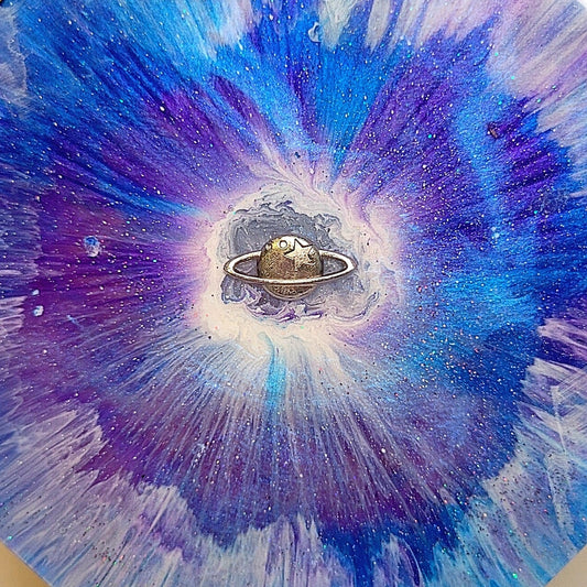 A Piece of Galaxy VI | Mixed Media Pour Painting Artwork | Original Painting