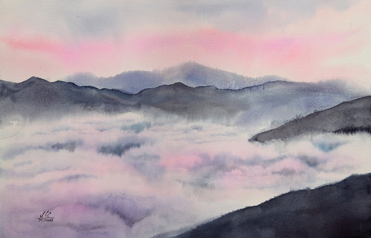 Endless Fog | Watercolor Painting