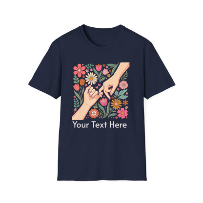 Personalized Floral Pinky Promise Tee| Gift for Moms or Best Friends