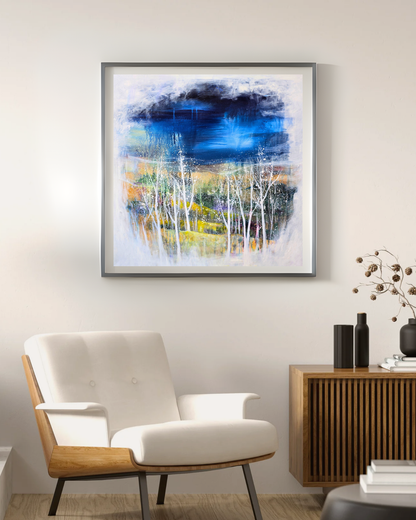 Between Night and Memory | Original Abstract Landscape Painting