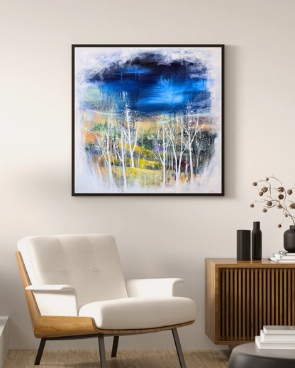 Between Night and Memory | Original Abstract Landscape Painting