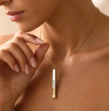 Personalized Laser-Engraved Necklace | Custom Name, Date & Coordinate Pieces