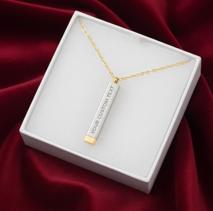Personalized Laser-Engraved Necklace | Custom Name, Date & Coordinate Pieces